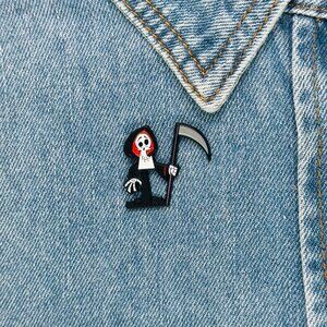 🤩New Oz Enamel Death Pin The Grim Adventures of Billy & Mandy Grim Reaper Metal